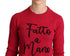 Dolce & Gabbana Pink Embroidered Cashmere Wool Pullover Sweater
